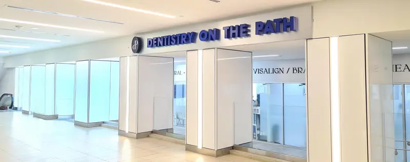 Dr. Yolanda Cruz Dentistry on the PATH — storefront in the underground concourse at 390 Bay Street, Toronto