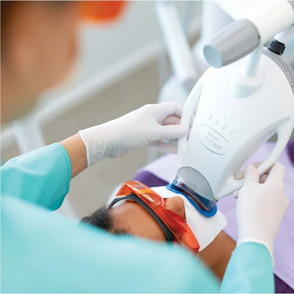 Philips Zoom professional teeth whitening treatment at Dentistry On The PATH in Toronto